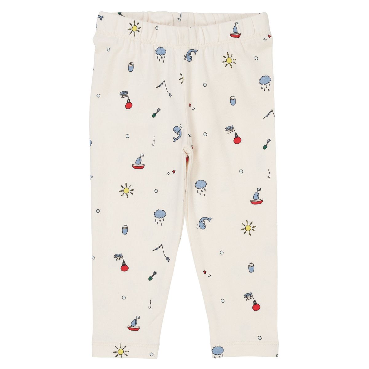 PRINTET LEGGINGS - CREAM FISHING PRINT - CREAM FISHING PRINT / 86