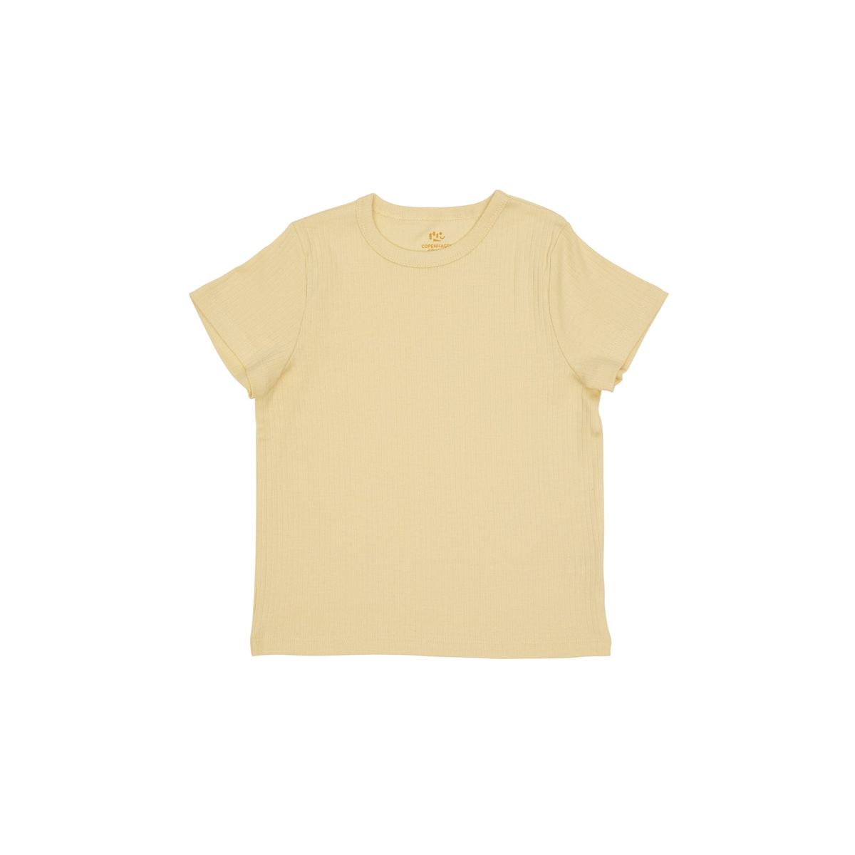 KLASSISK RIB T-SHIRT - PALE YELLOW - PALE YELLOW / 92