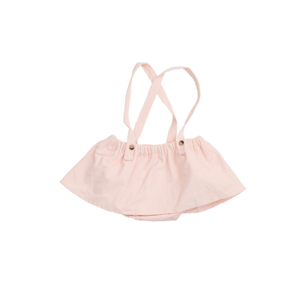 FLØJLSNEDERDEL MED FASTSYET BLOOMERS - SOFT PINK - SOFT PINK / 56