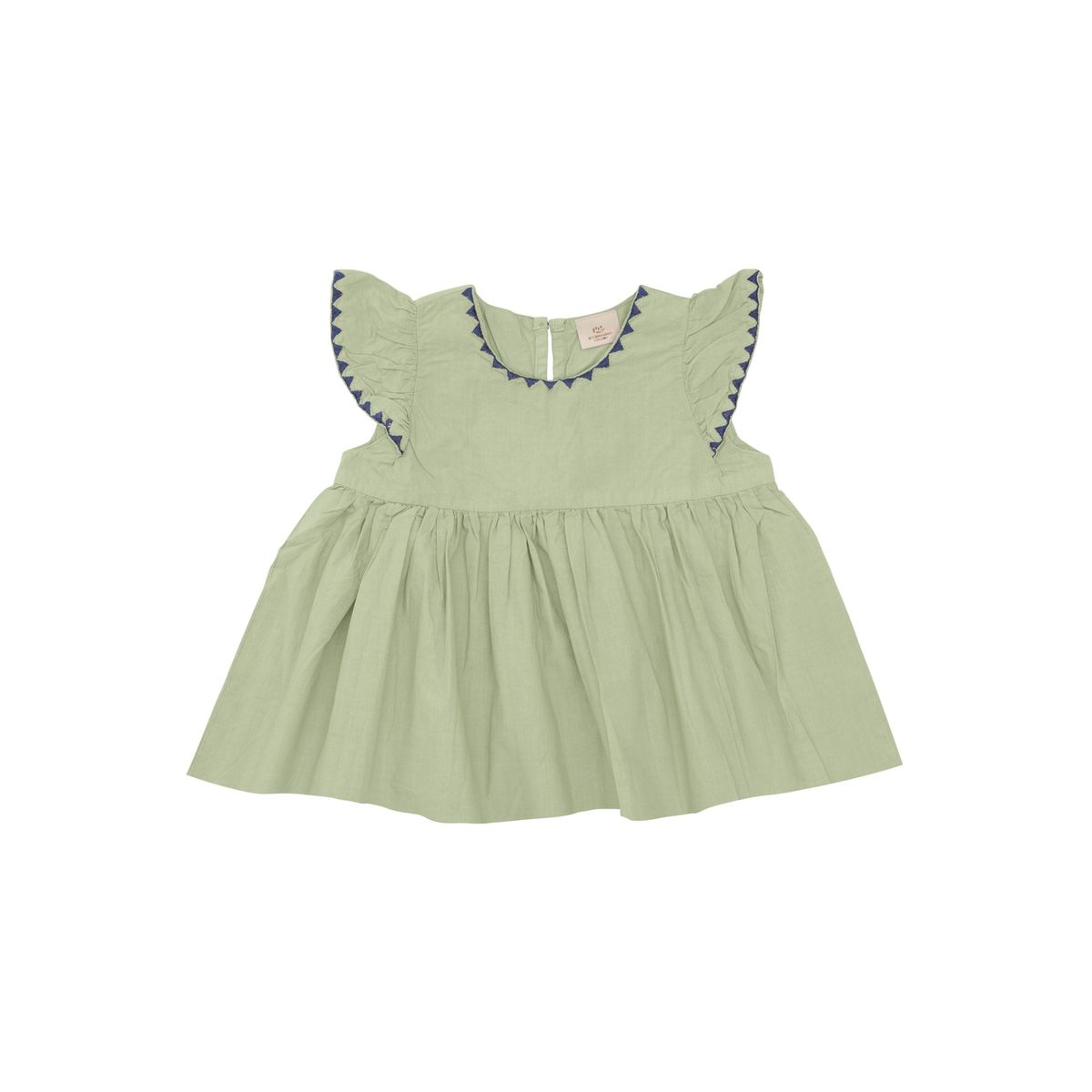 POPLIN BLUSE M. BRODERI KANT - DUSTY GREEN - DUSTY GREEN / 68