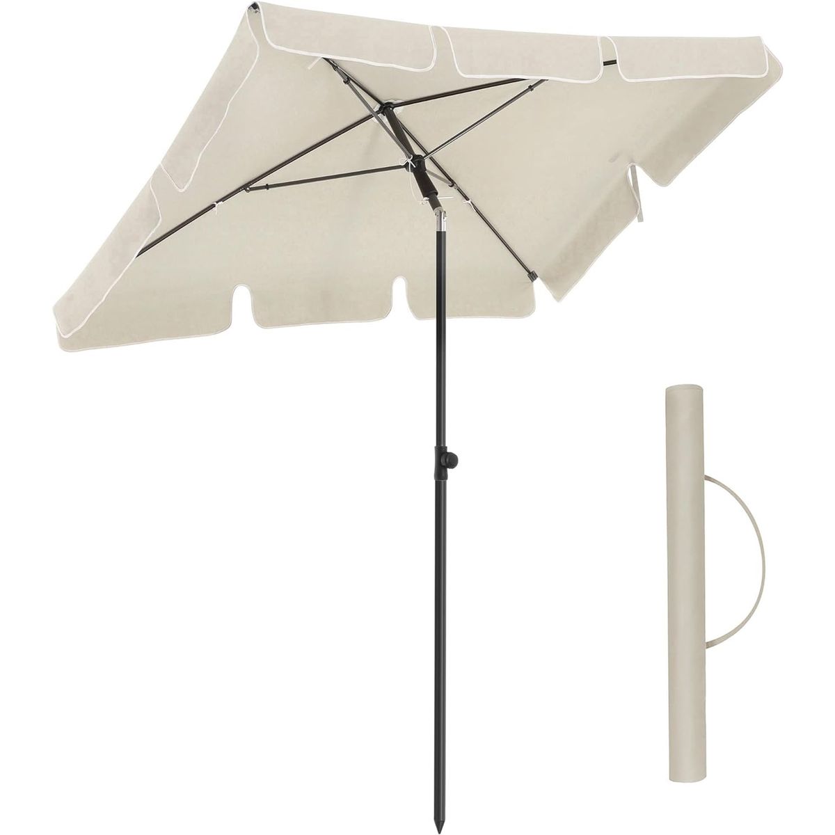 Altan parasol i hvid - 200x125cm