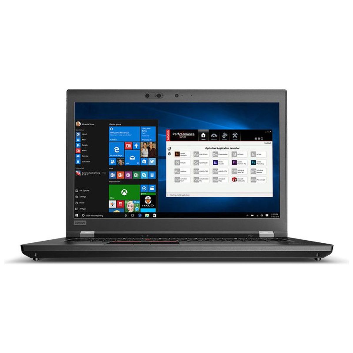 Lenovo ThinkPad P72 | 17" | Xeon | 32GB | 512GB SSD | NVIDIA Quadro P4200 8GB - Brugt - Som ny