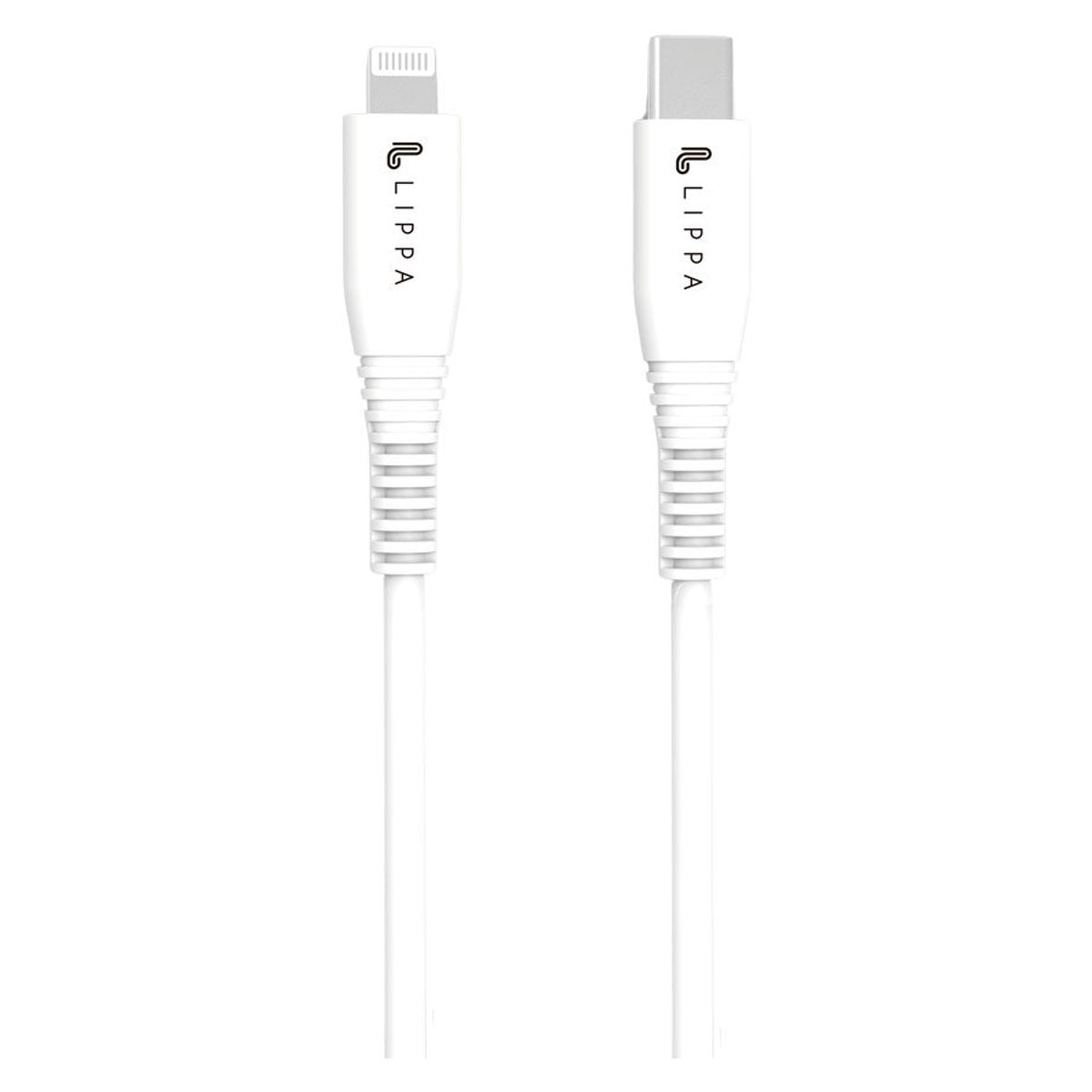 Lippa 3 stk USB-C til MFi Lightning kabel 2 m, Hvid