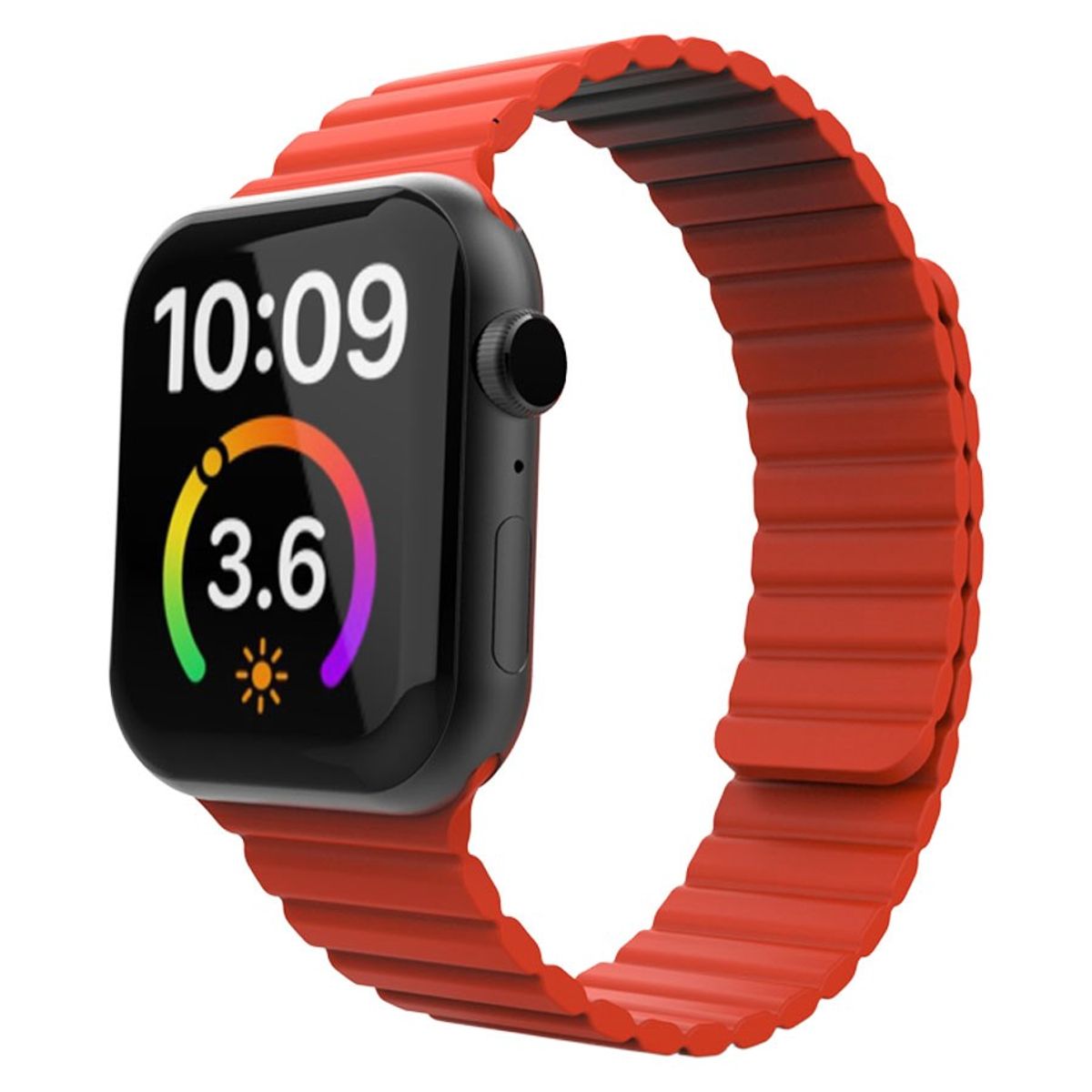 Lippa Apple Watch magnetisk silikonerem 42/44/45/49, Rød