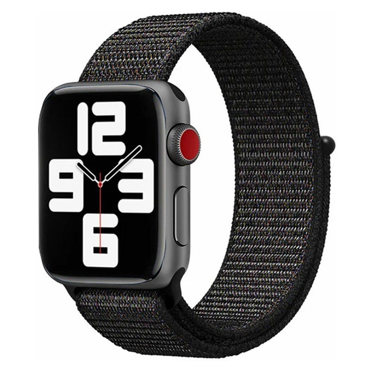 Lippa Apple Watch nylonrem 38/40/41, Sort