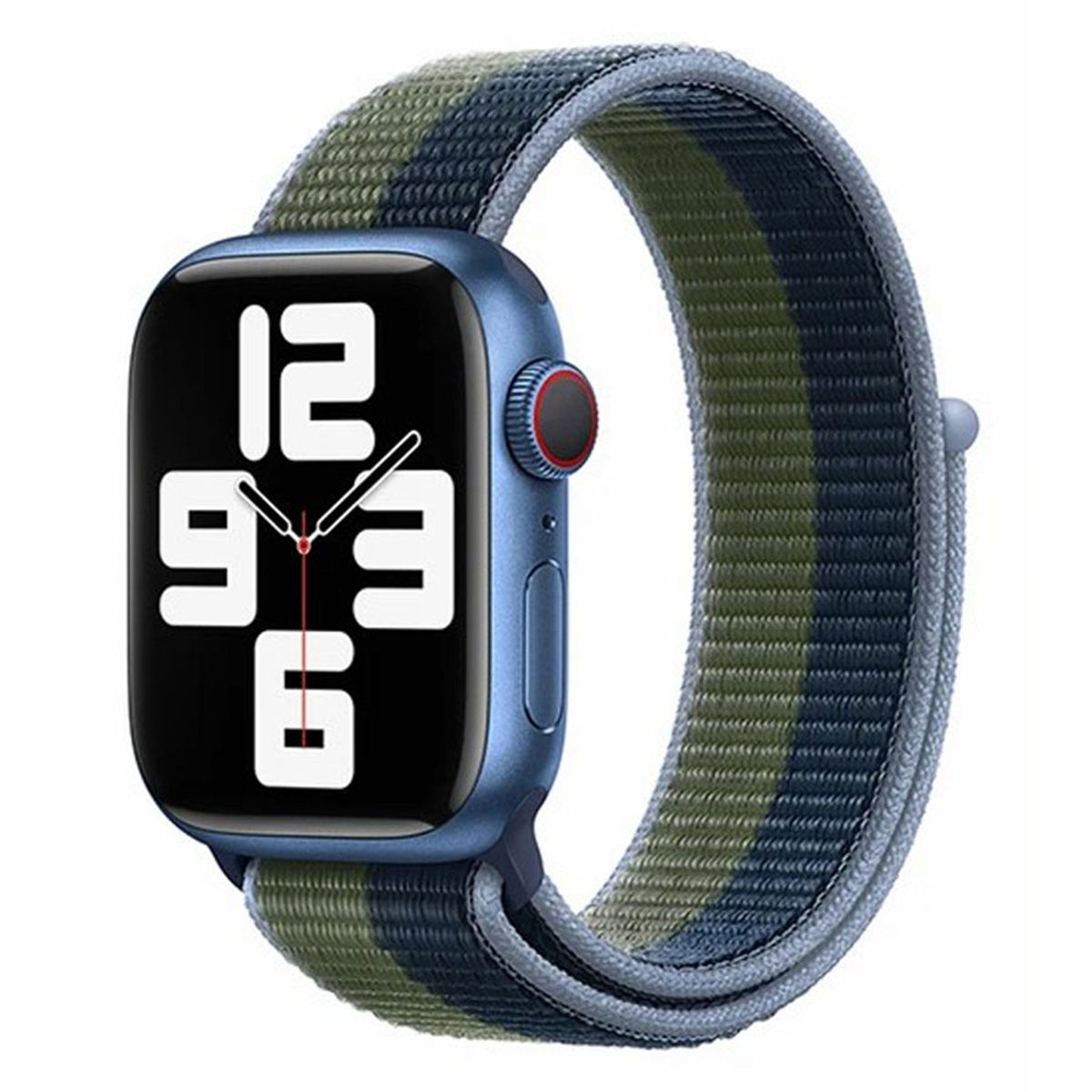 Lippa Apple Watch nylonrem 42/44/45/49, Grøn/blå