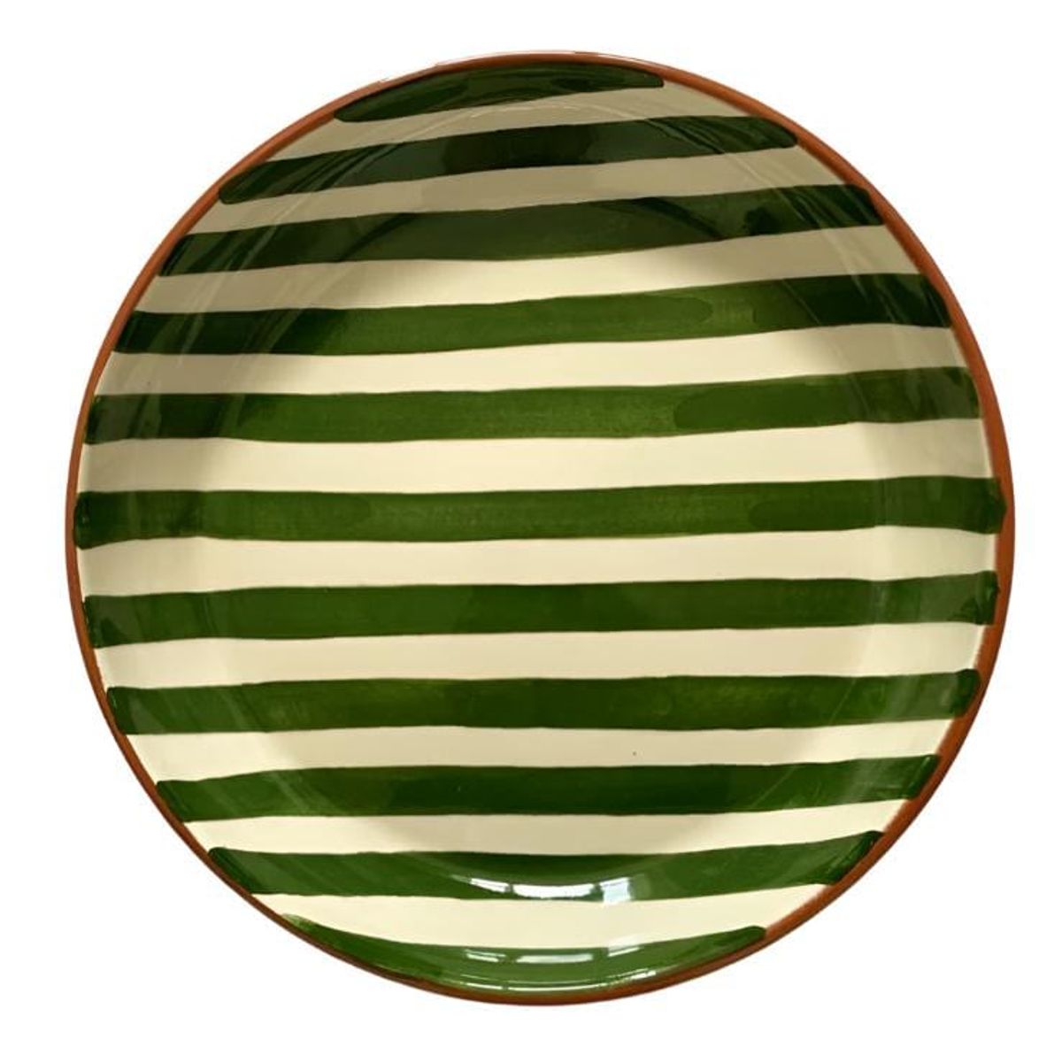 Casa Cubista Bold Stripe Blåstribet Serveringsskål - Green