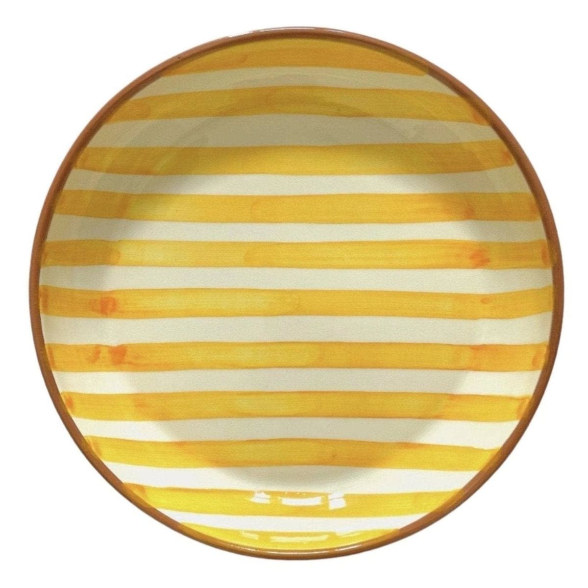 Casa Cubista Bold Stripe Gulstribet Serveringsskål - Yellow