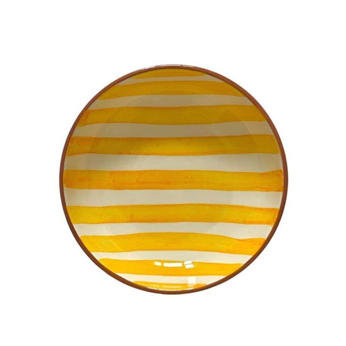 Casa Cubista Bold Stripe Gulstribet Skål - Yellow