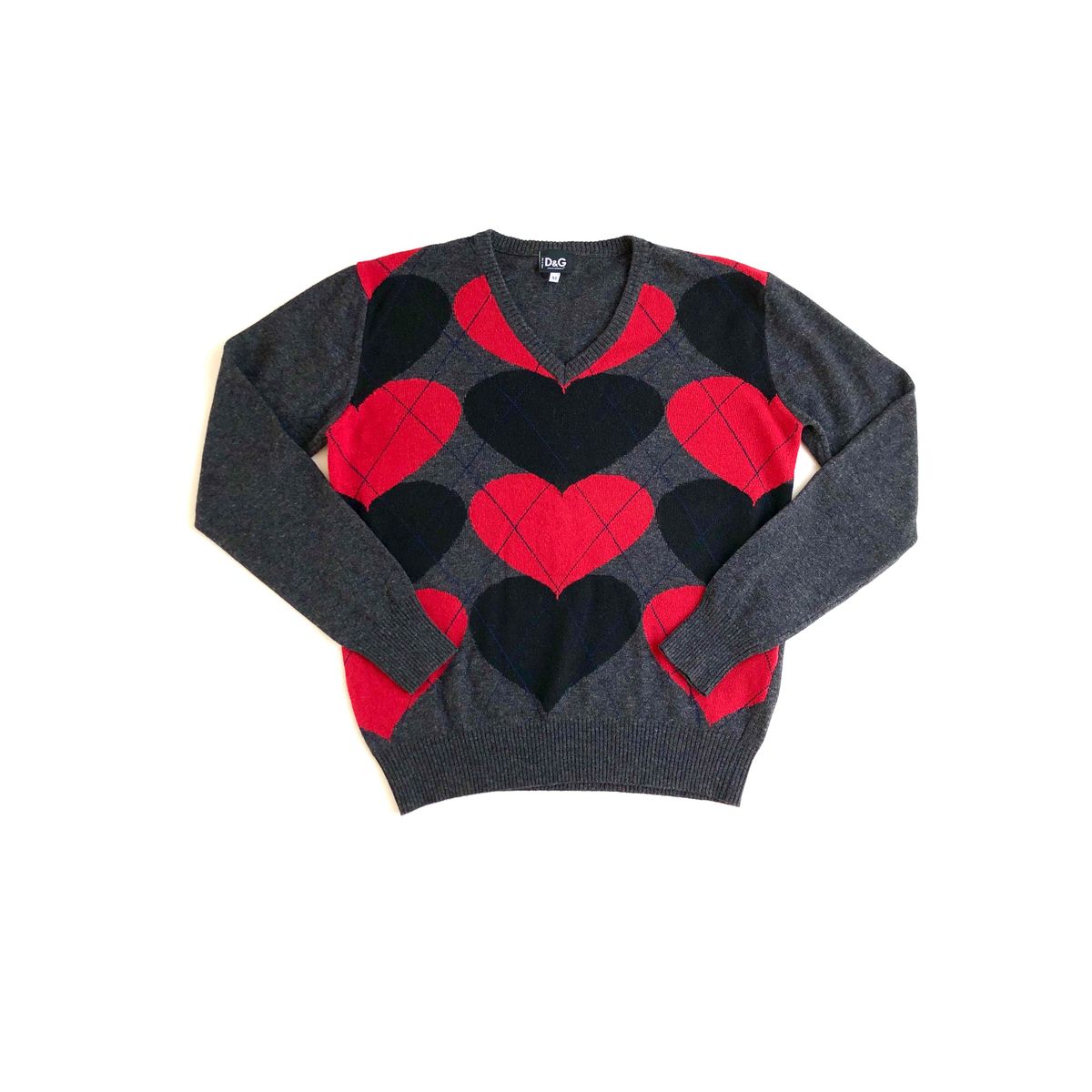 DOLCE & GABBANA ARGYLE PULLOVER