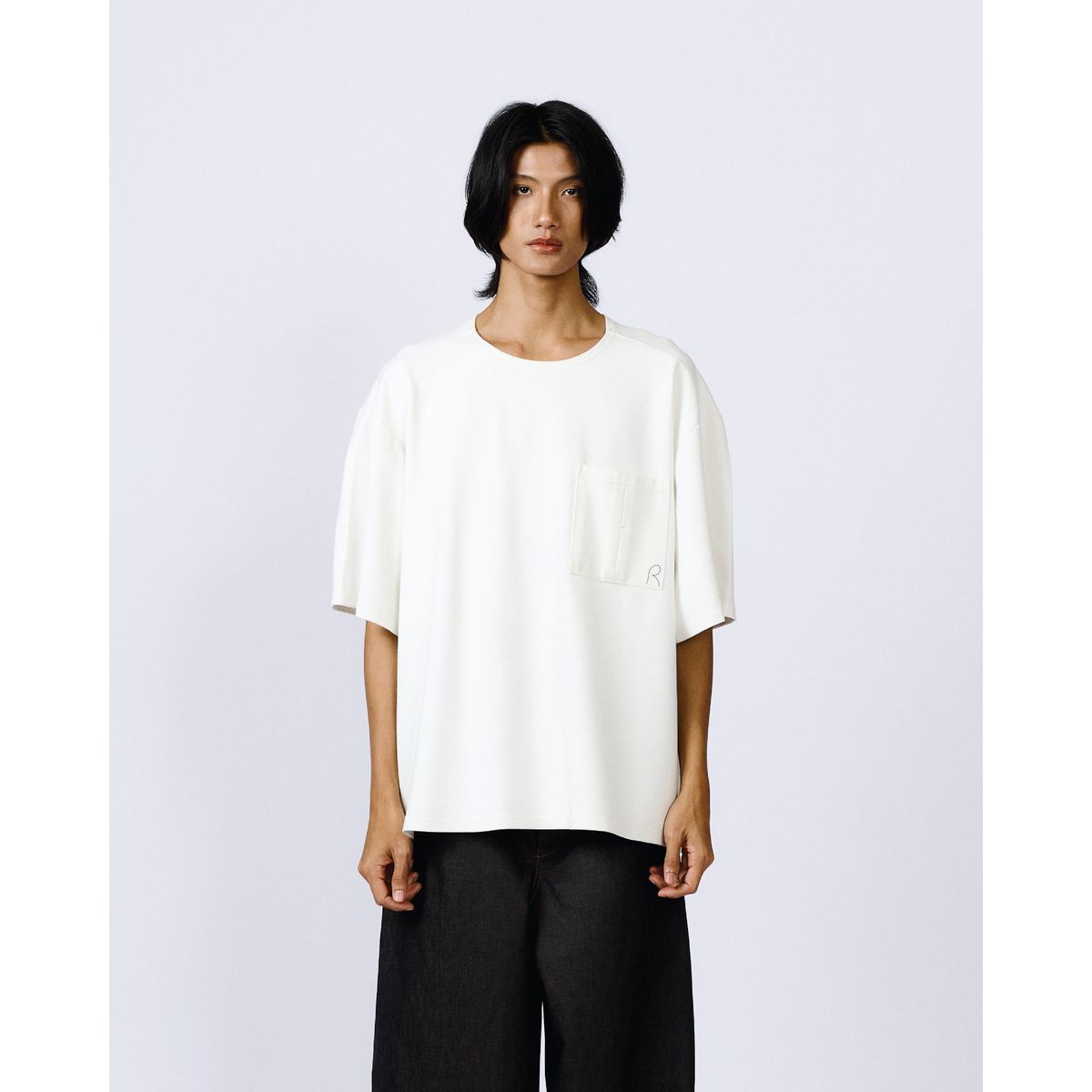 STRUCTURED TEE - Large / X-Large / White