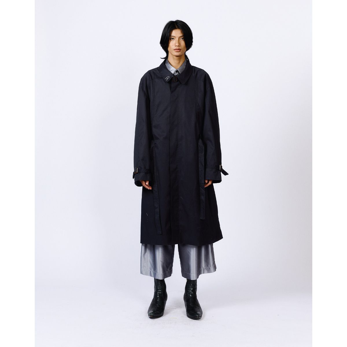 CURVED SLEEVE TRENCH - ONESIZE / Navy