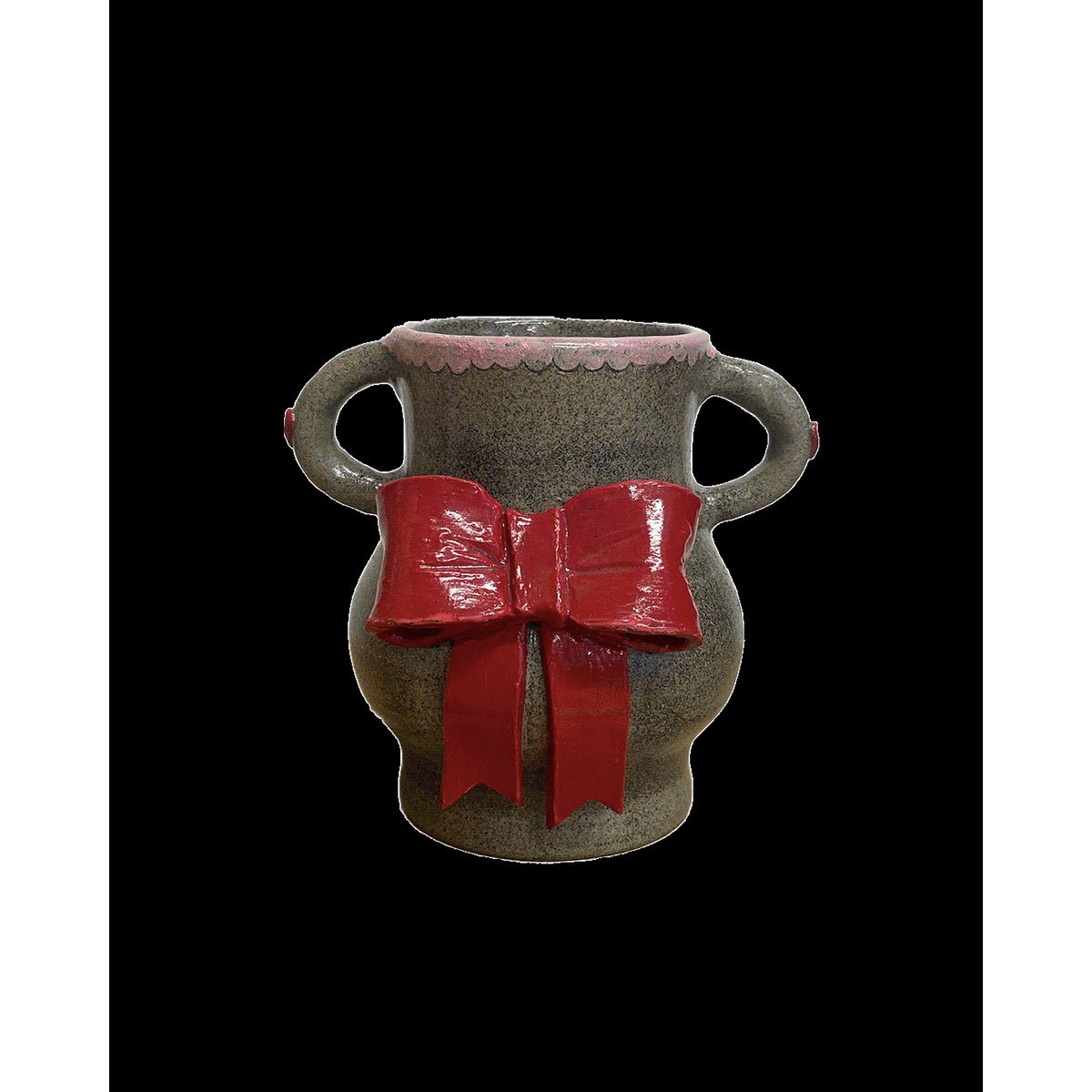 BIG RED BOW VASE