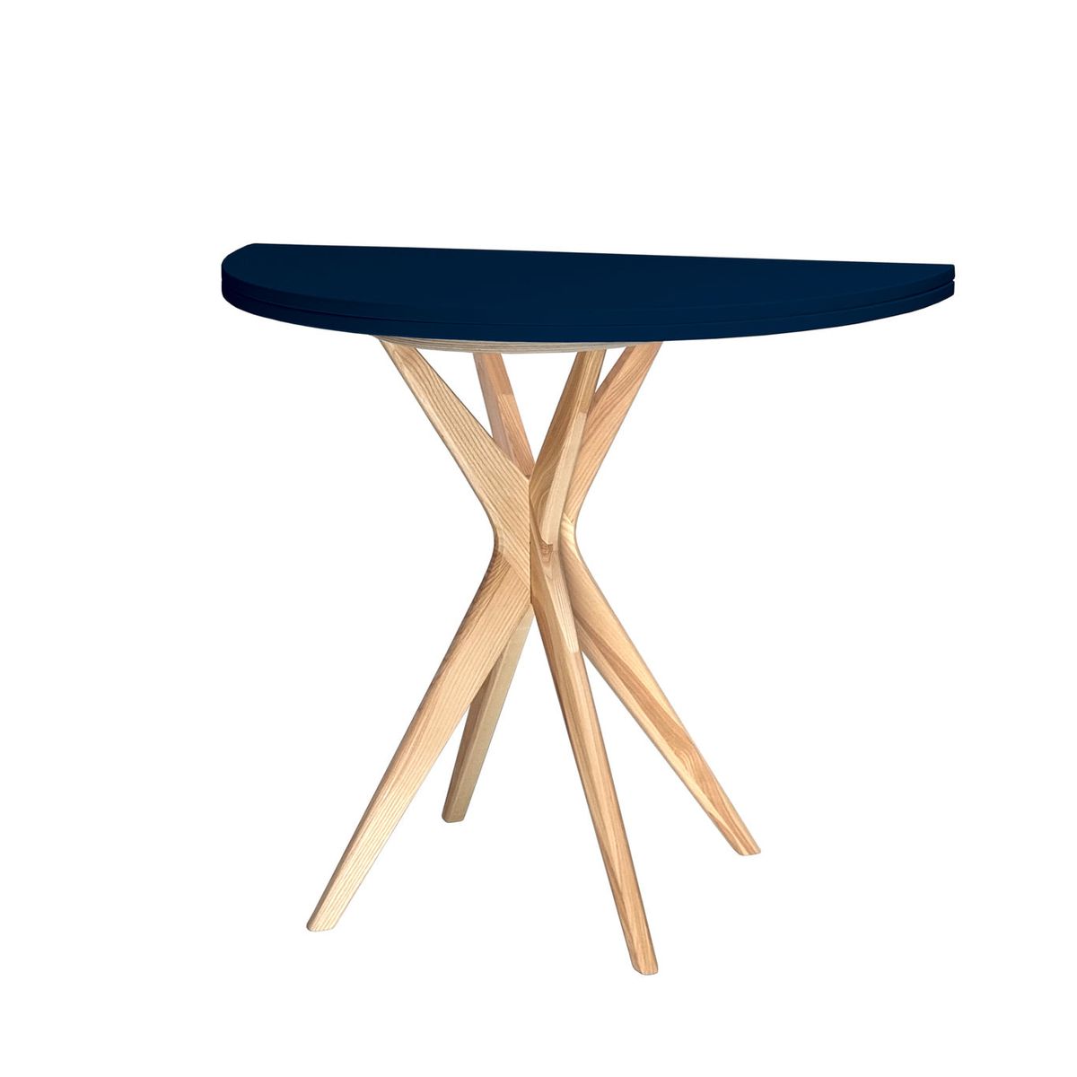 JUBI Halvrundt udtrækkeligt bord diam. 90cm Navy Blue