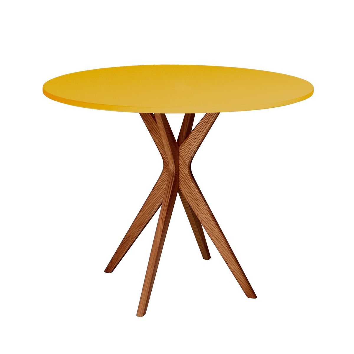 JUBI Lille Rundt Spisebord diam. 70cm Oak Broom Yellow