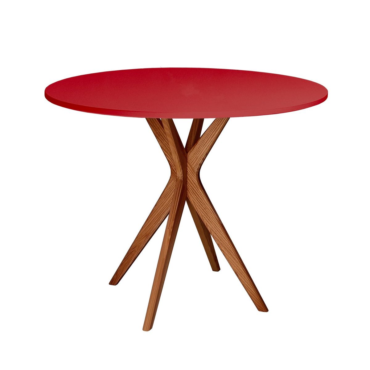 JUBI Rundt spisebord diam. 90cm Oak Pure Red