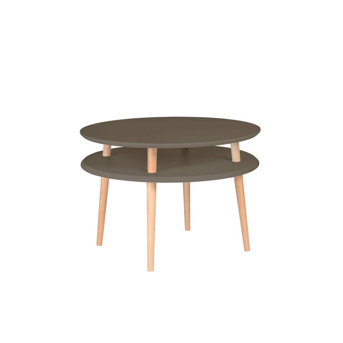 UFO Sofabord diameter 70cm x H 45cm Brun