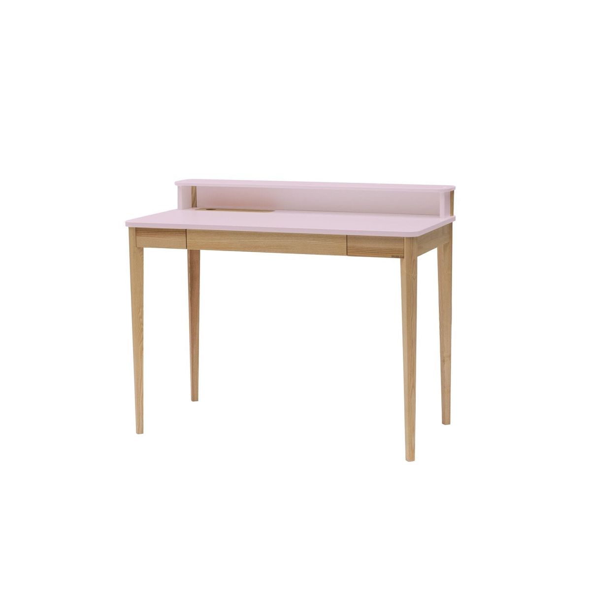 ASHME Skrivebord B 110 x D 56 x H 75 cm - Asketræ/Pink