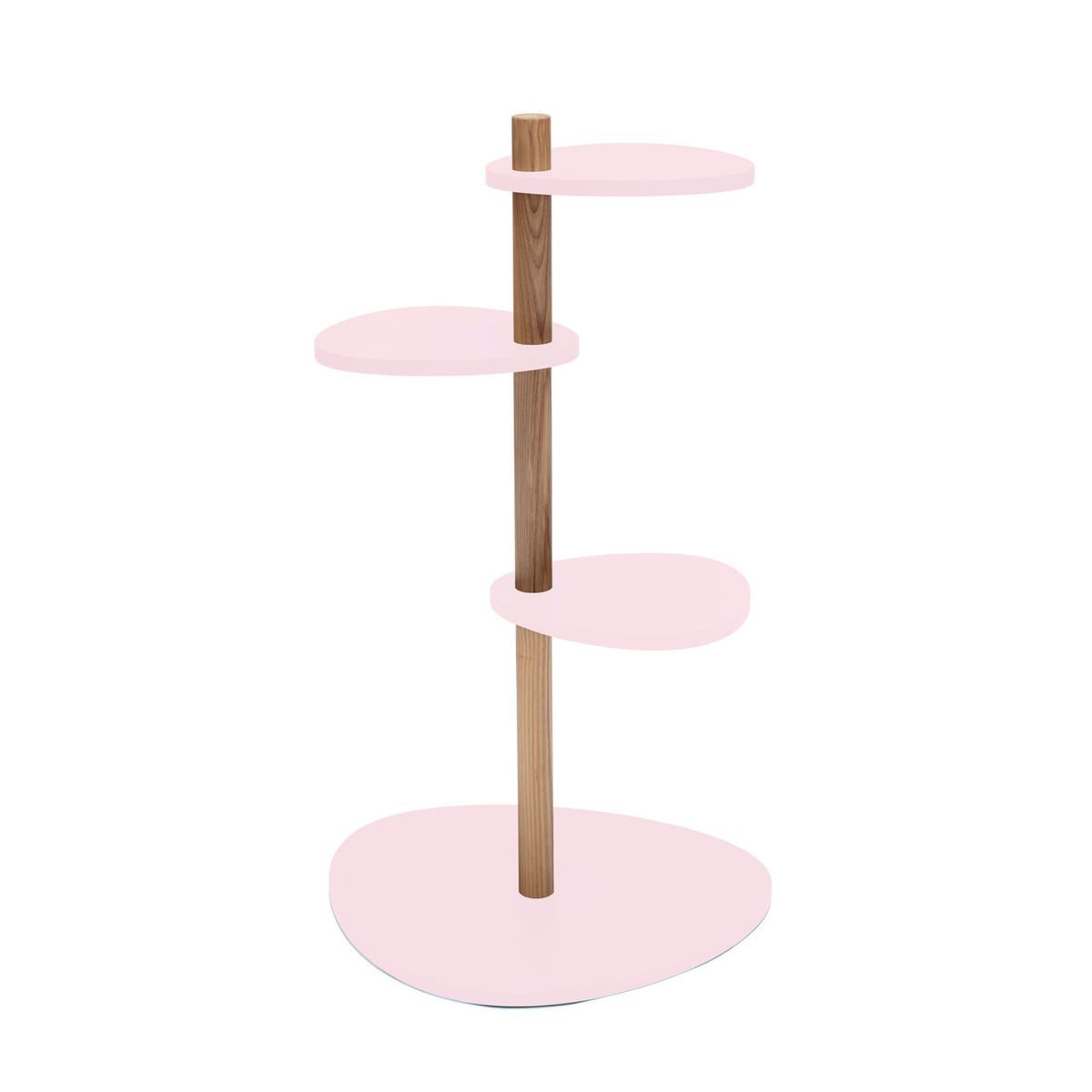 MAGLA 3-lags Asketræ Plant Stand B55 x H91cm Pulver Pink