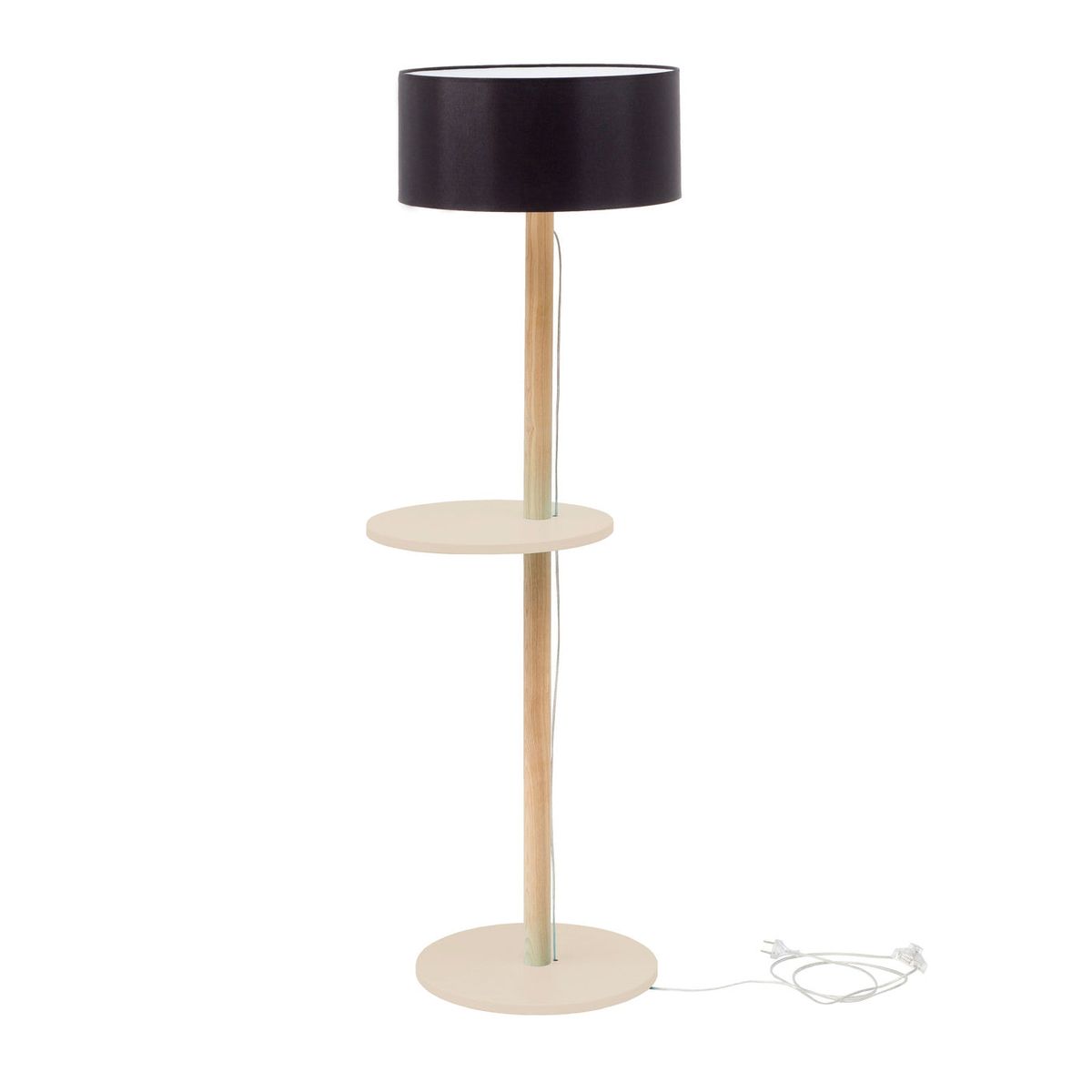 UFO Gulvlampe 45x150cm Brun Beige / Sort Lampeskærm