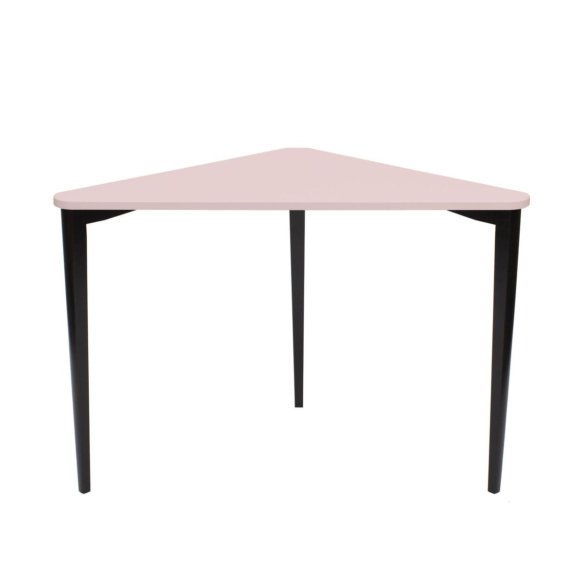 NAJA Hjørneskrivebord B114 x L85 x H75cm Pink Sorte Ben