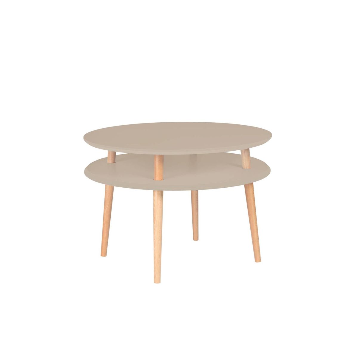 UFO Sofabord diameter 70cm x H 45cm Brun Beige