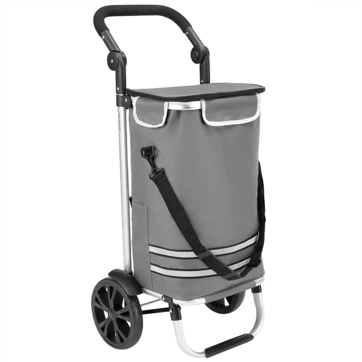 2in1 indkøbstrolley 56L, Max. 50 kg, grå