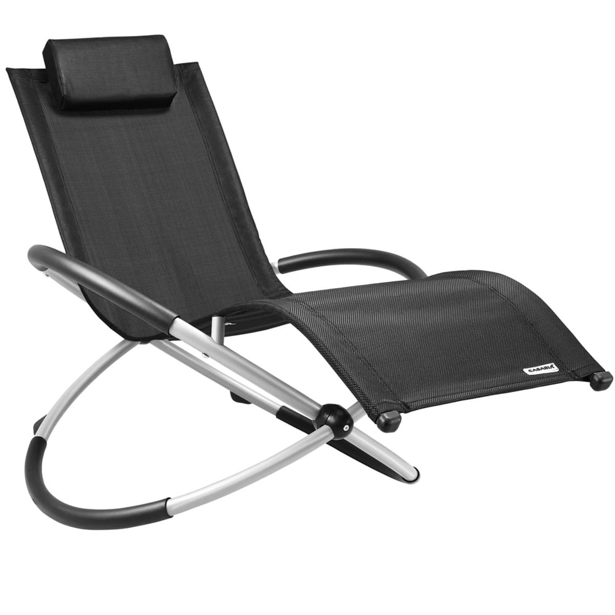 Ergonomisk lounger Neapel - 170 x 75 x 82 cm - sort