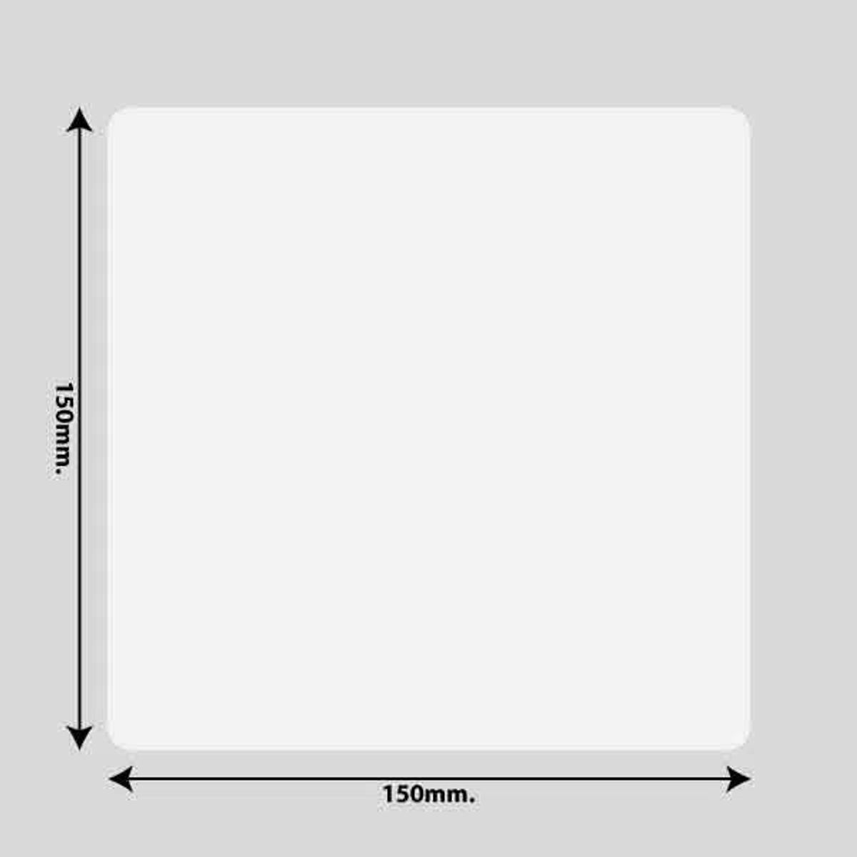 Gulvmarkerings Tape og Symboler. - Hvid / Firkant 150mm x 150mm (10 stk. pakke)