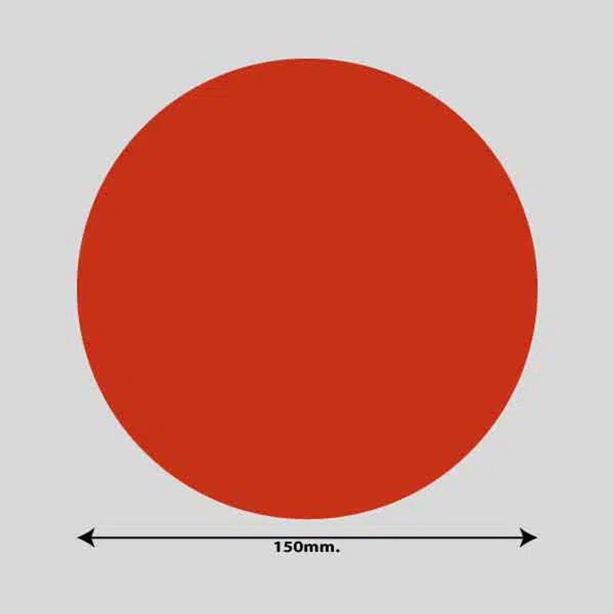 Gulvmarkerings Tape og Symboler. - Rød / Cirkel Ø150mm (10 stk. pakke)