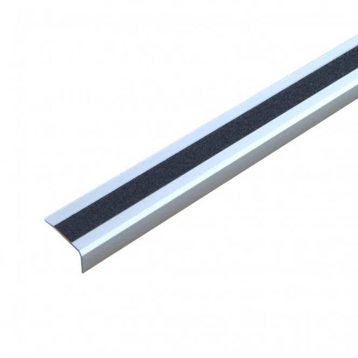 Trappe Kantprofil Aluminium, Skridsikker, Universal (Almen anvendelse) - Skruehuller / 53x1000x31mm / Sort