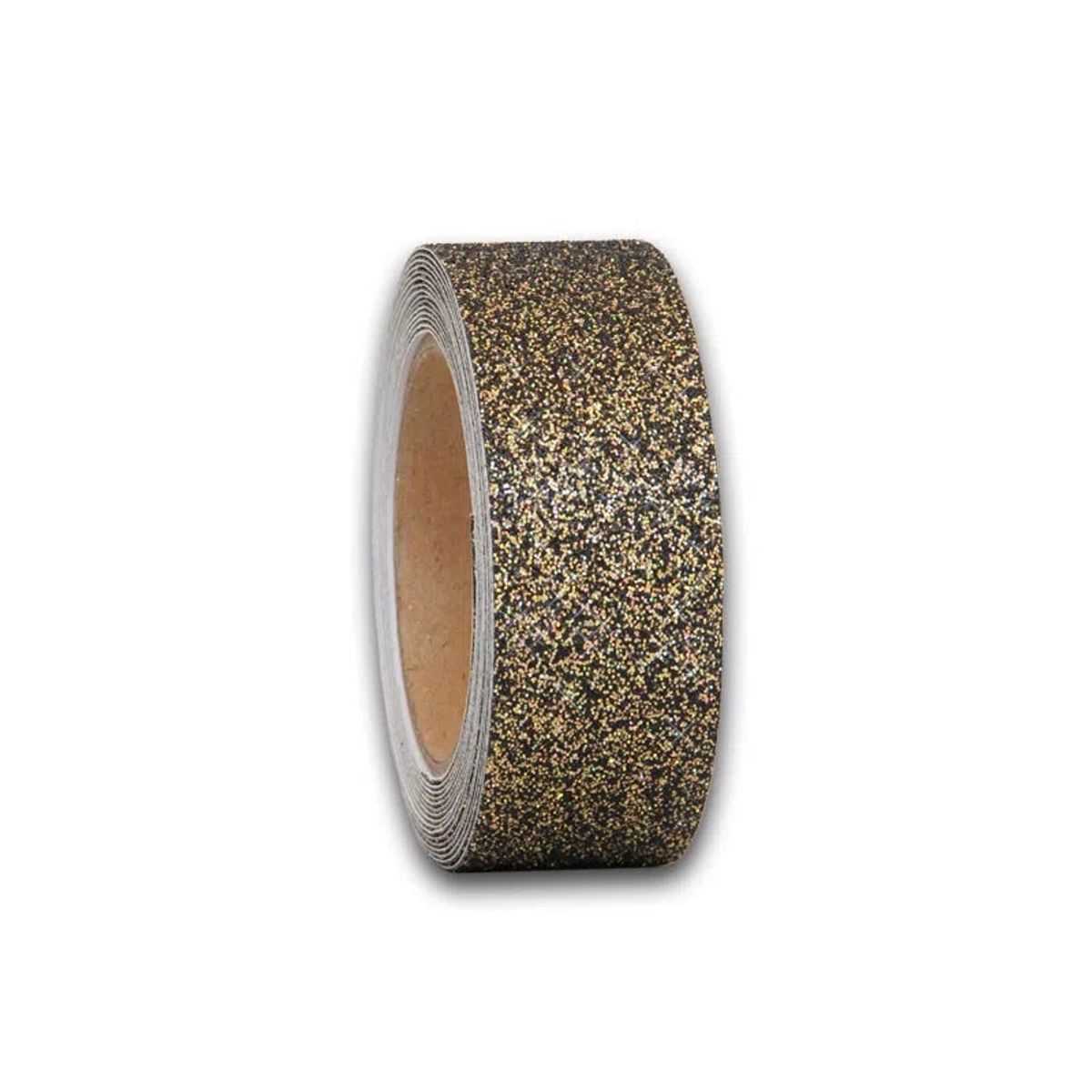 Skridsikker Tape - Glittergrip - Sort m. Guld glimmer / Rulle 50mm x 18.3 meter. / R13 (Korn 46)