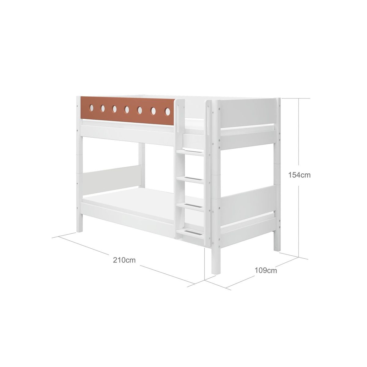 FLEXA Køjeseng 210.0 cm x 154.0 cm x 109.0 cm White/Blush