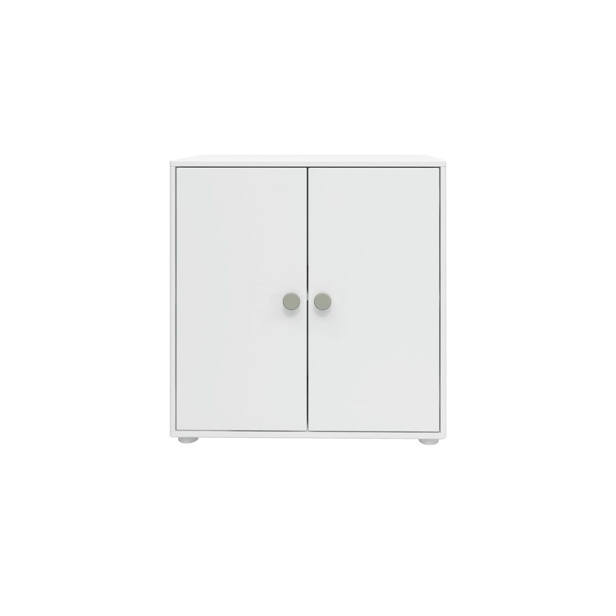 FLEXA Skab, 1 hylde + 2 låger 74.5 cm x 72.0 cm White/Natural Green