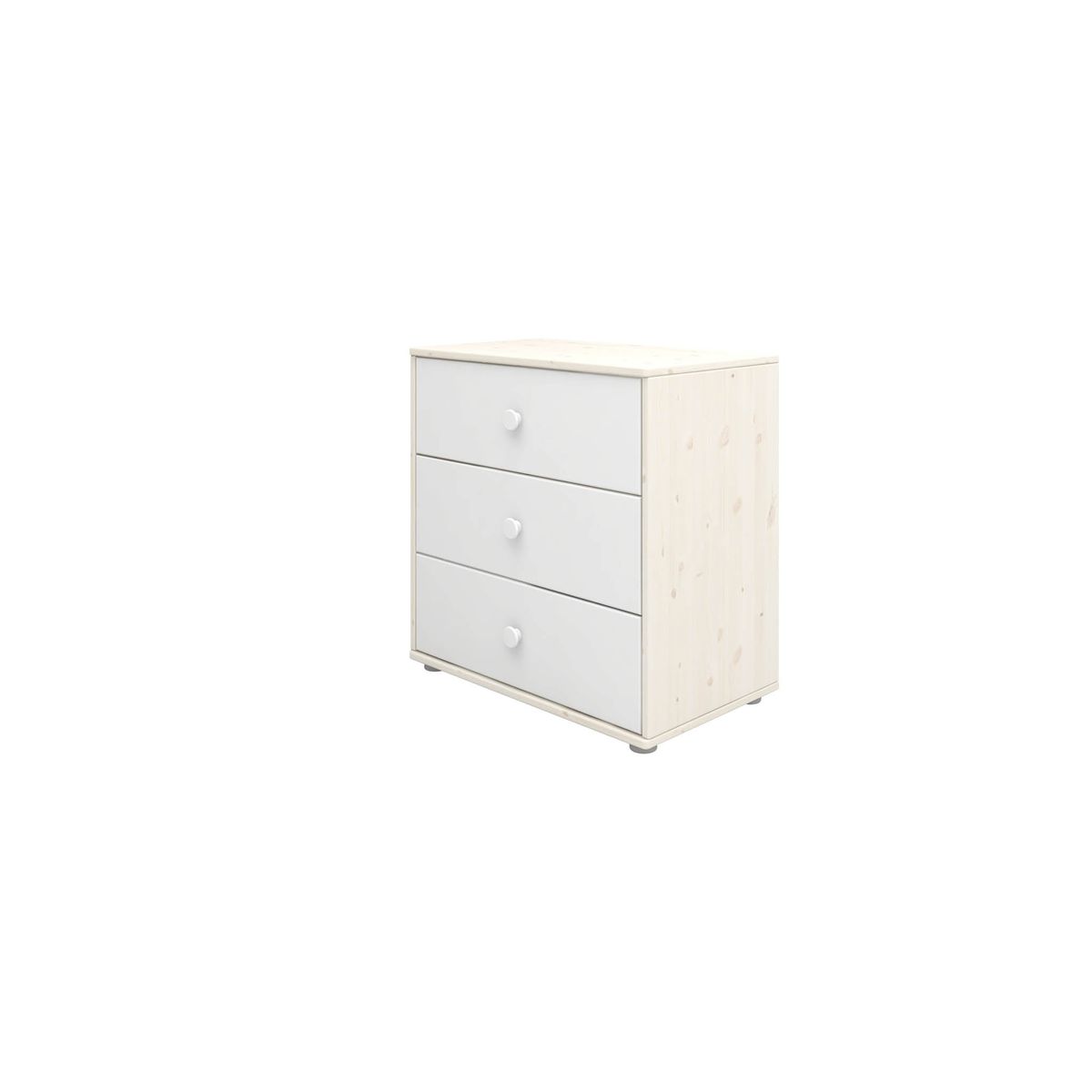 FLEXA Kommode, 3 skuffer 74.5 cm x 72.0 cm White/White Washed Pine