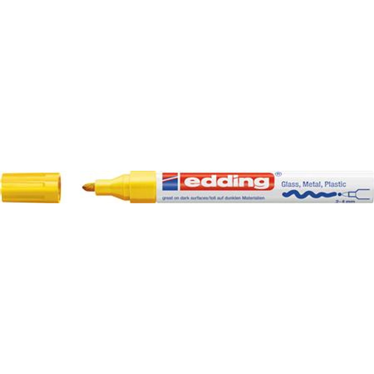 Marker Edding 750 Permanent Gul 2-4Mm