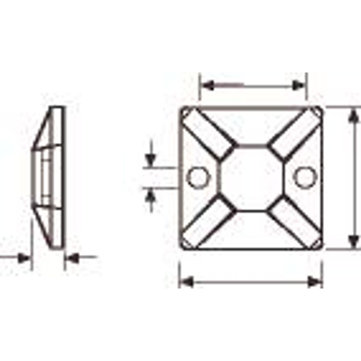 Holder Hvid M/Lim 28X28Mm Mb4A