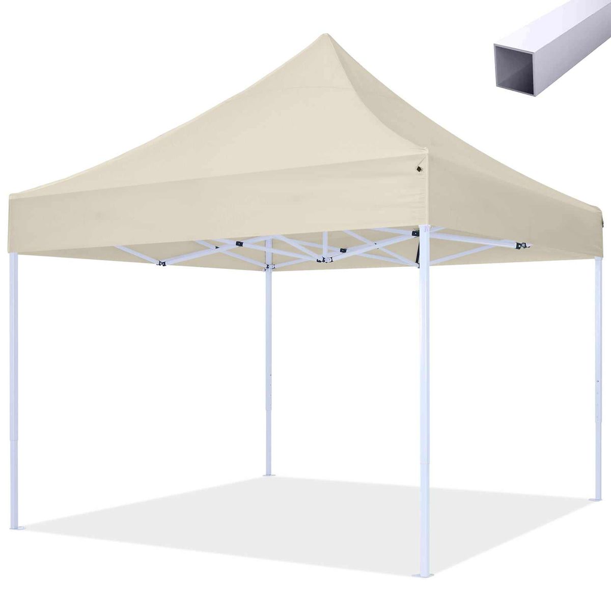 Pavillon Easy Up - 3x3m - Stål - Basic - Grøn