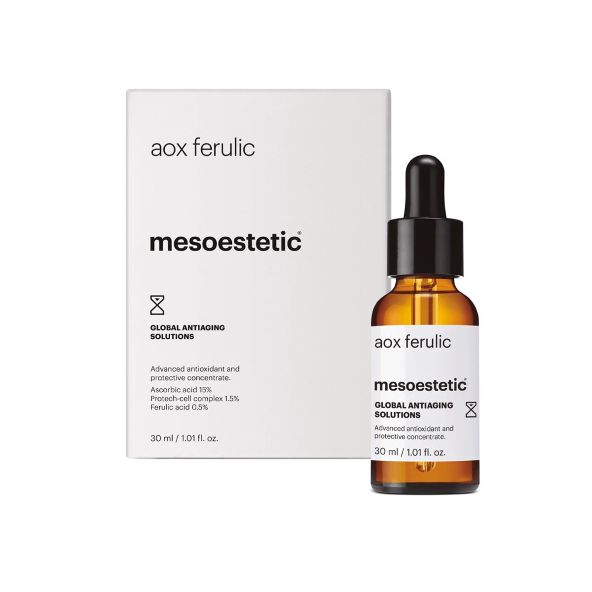 Mesoestetic Aox Ferulic - Antiage koncentreret serum - 30 ml. - Effektiv behandling af tegn på aldring - Bedste Antiage produkter