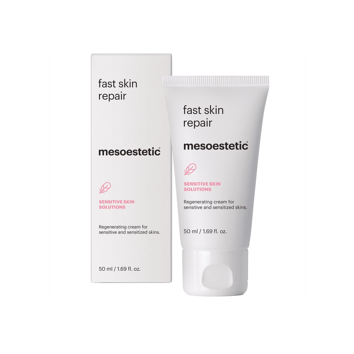 Mesoestetic Fast Skin Repair - Regenerativ ansigtscreme til sensitiv hud - 50 ml. - Effektiv hudpleje til sensitiv hud i ansigtet