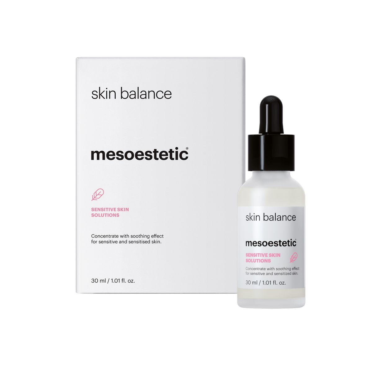 Mesoestetic Skin Balance - Koncentrat med beroligende effekt til sensitiv og rød hud - 30 ml. - Reducerer rødme i huden - Styrker huden i ansigtet