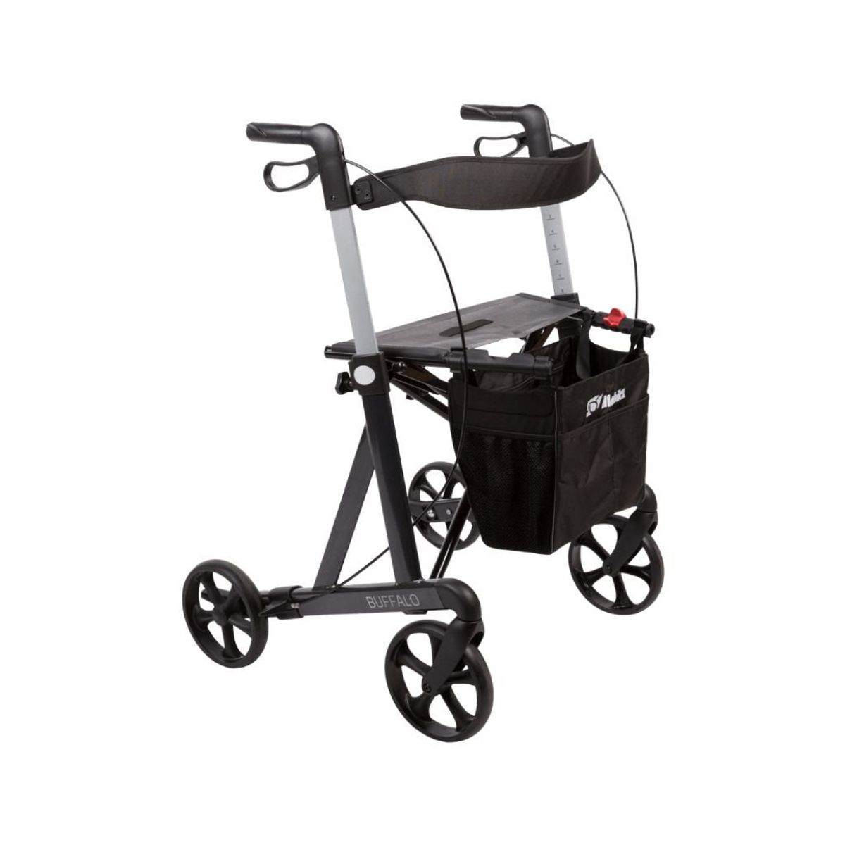 Buffalo XL rollator | Mobilex - 7,5 kg, brugervægt op til 200 kg, god udstyrspakke - Medium (standard)