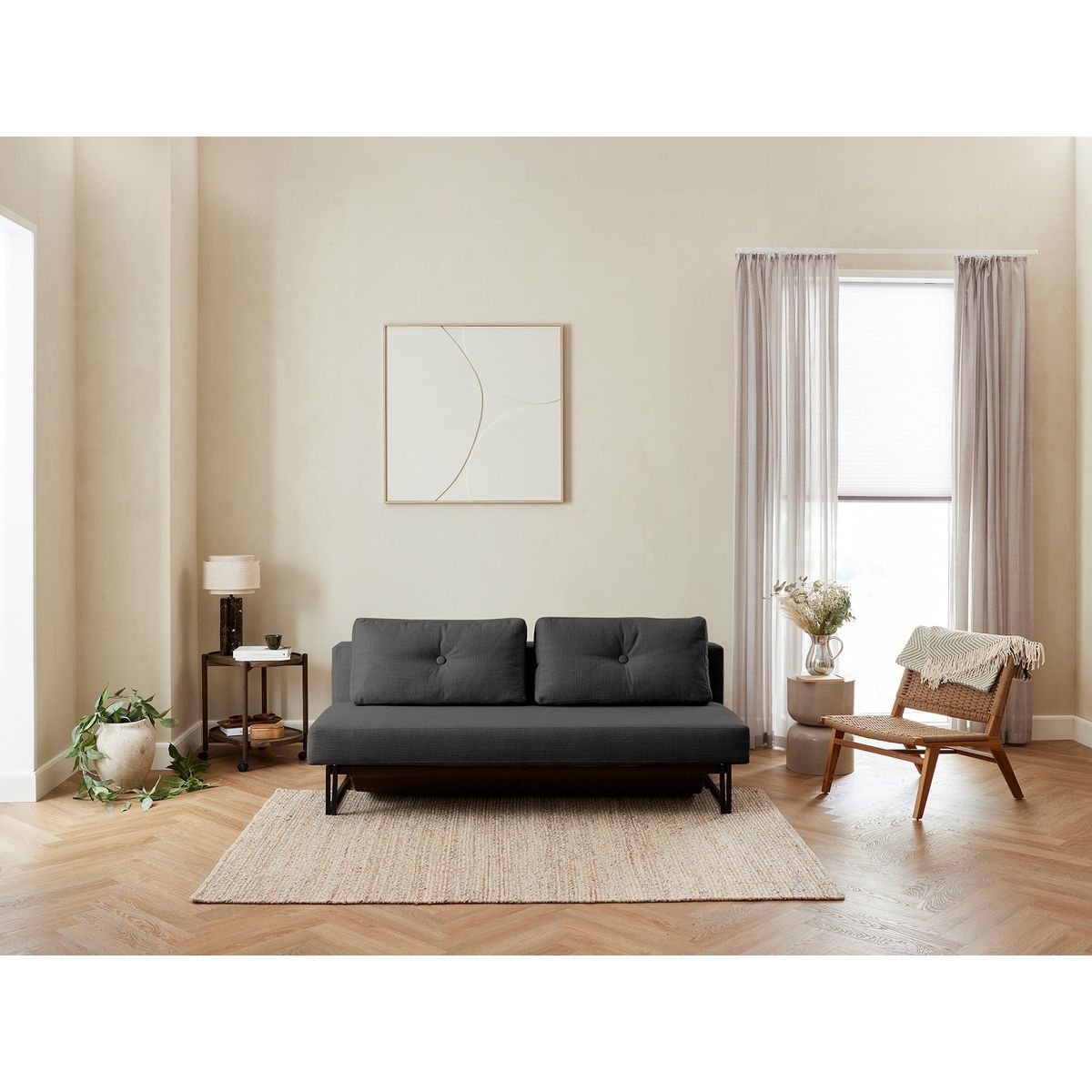 Sovesofaen - Grain | Sovesofa (Antracit) 140x200 cm.