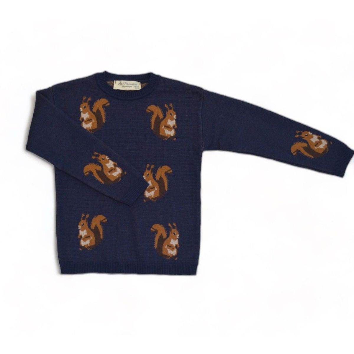 Squirrel knit sweater - Dark blue / 2-3y - 98cm