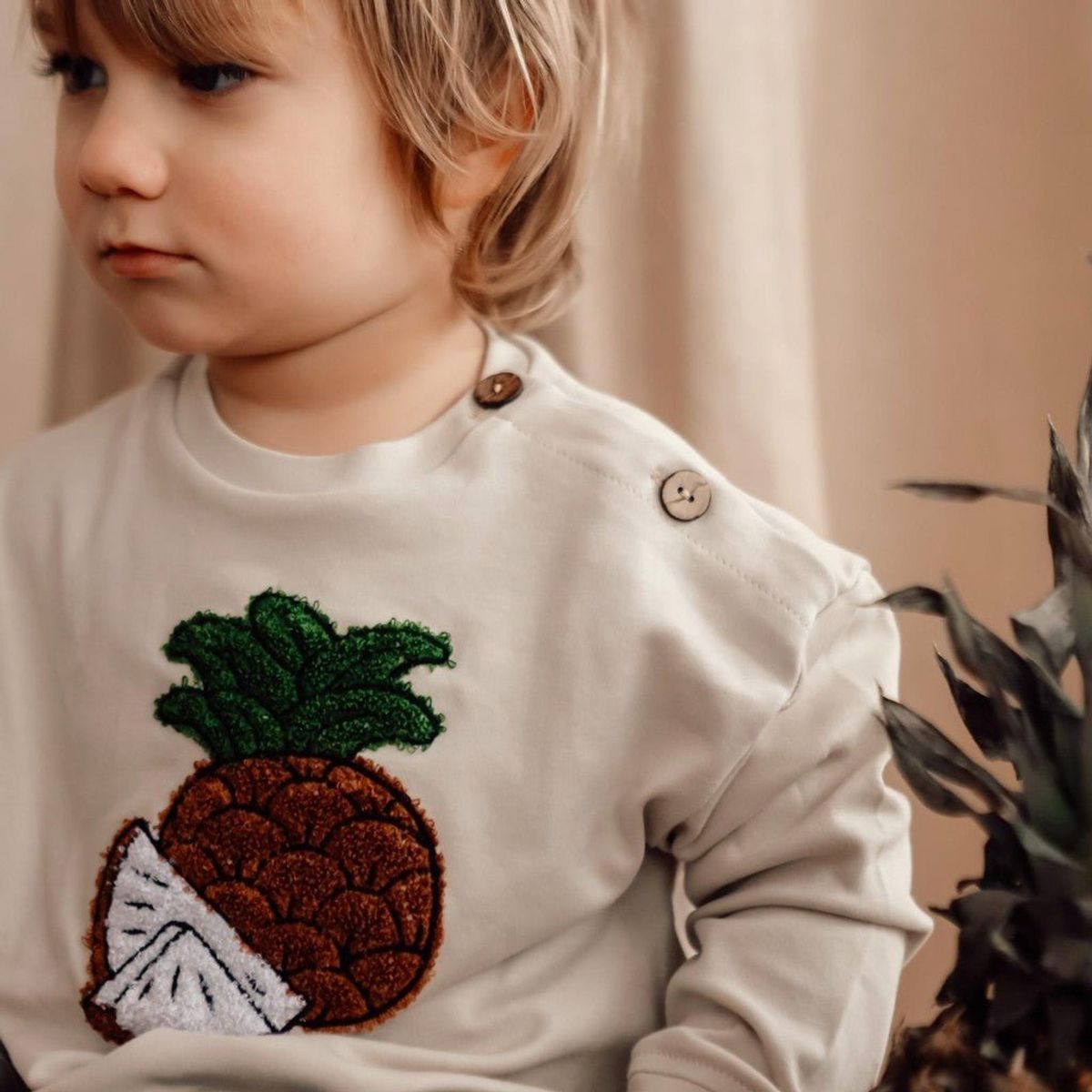 Tropical Pineapple Sweatshirt - Beige / 12-18m - 86cm