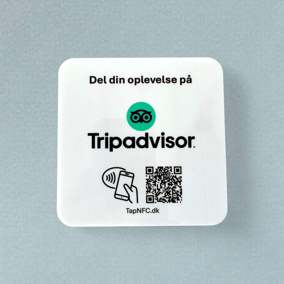 Anmeld os på Tripadvisor selvklæbende pad