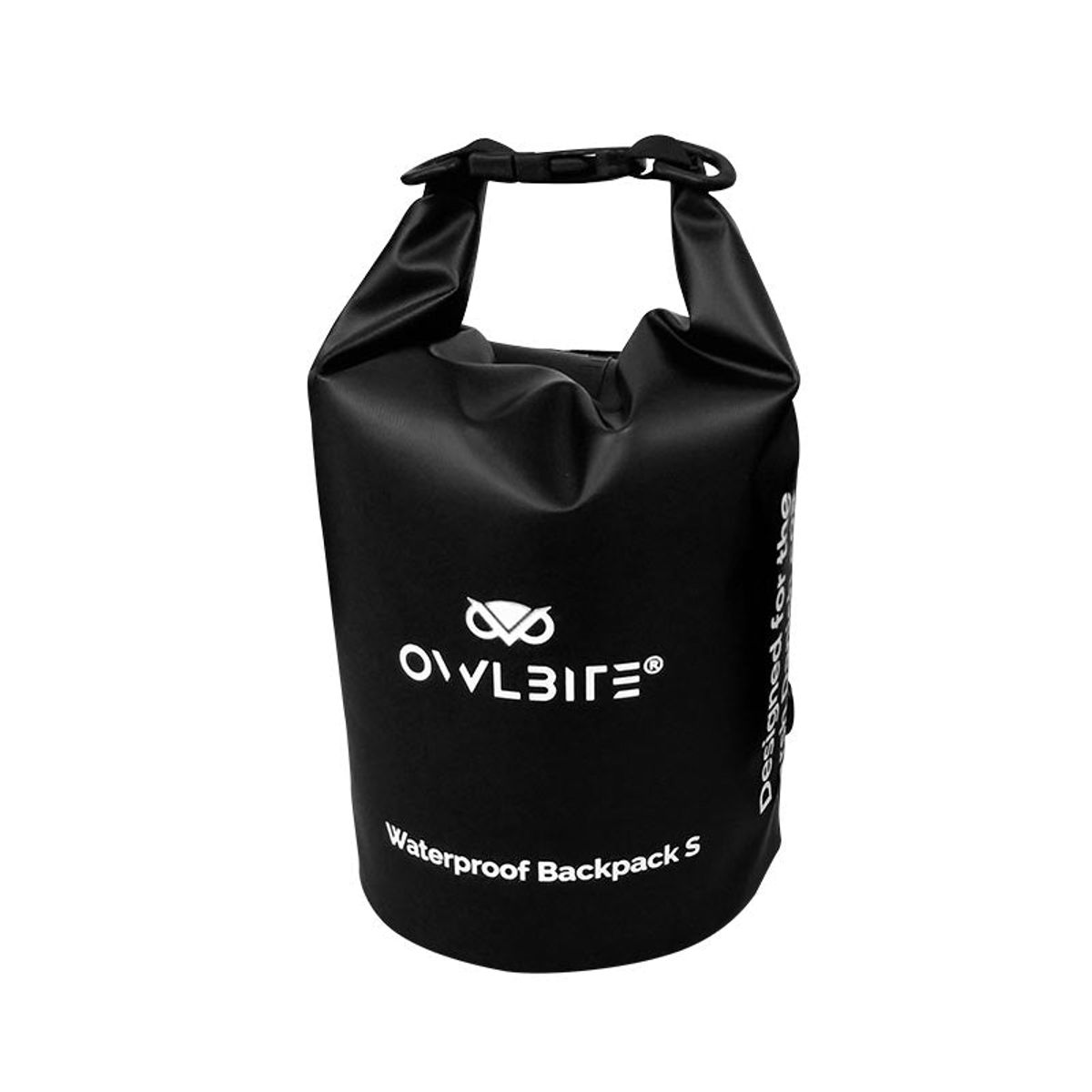 Vandtæt taske Dry Bag Rygsæk&trade; fra danske Owlbite® på 5L (Liter), sort - 5L drybag str. Small