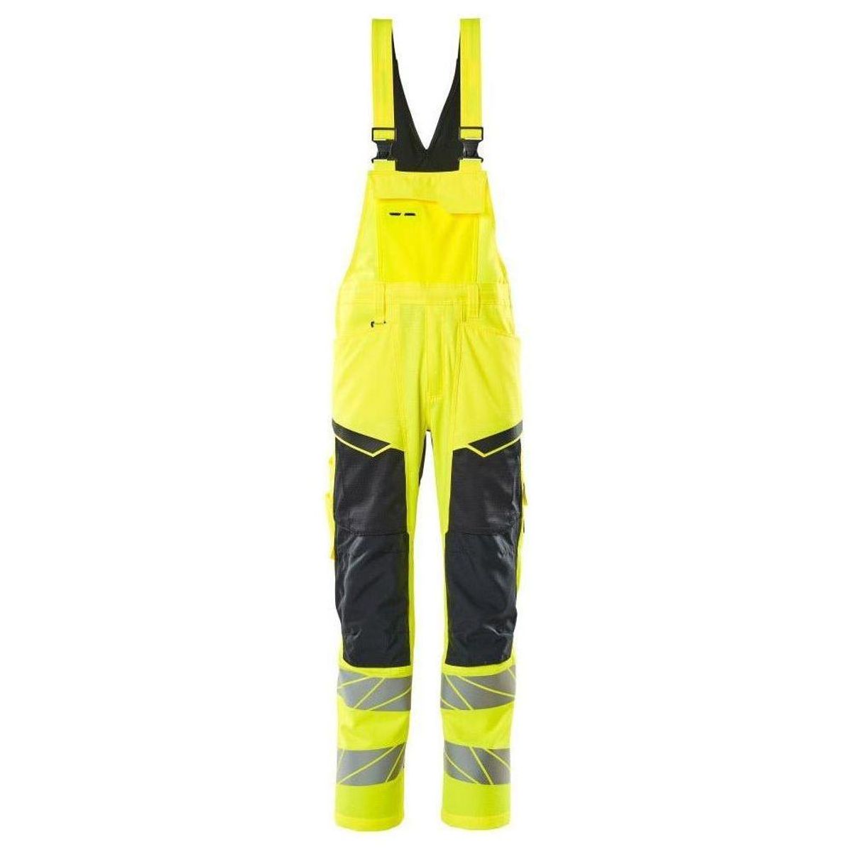 Mascot® Accel. Safe - Overall med Knælommer, stretch-zoner - 19569-236 - hi-vis gul/mørk marine