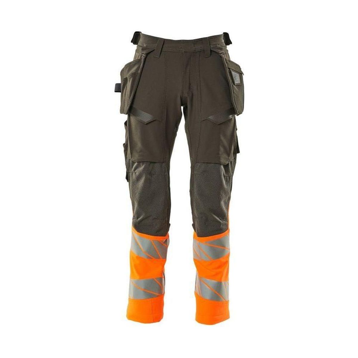 Mascot®Accelerate Safe håndværkerbukser hængelommer Full Stretch 19131-711-1814 mørk antracit/hi-vis orange