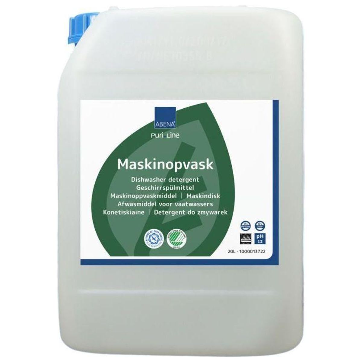 Maskinopvask, ABENA Puri-Line, 20 l, uden klor, farve og parfume